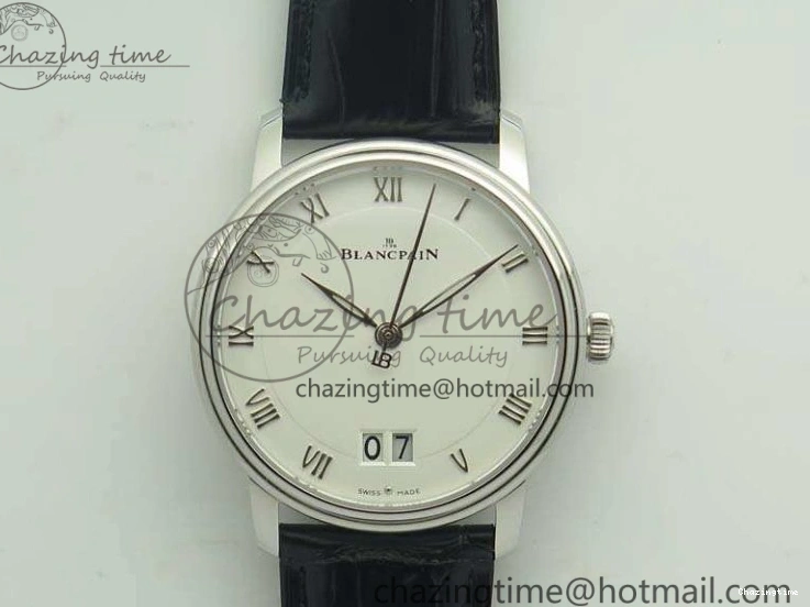 0321 Villeret 6654 SS Complicated Function OMF 1:1 Best Edition White Dial on Brown Leather Strap A6654 V Popular 7904